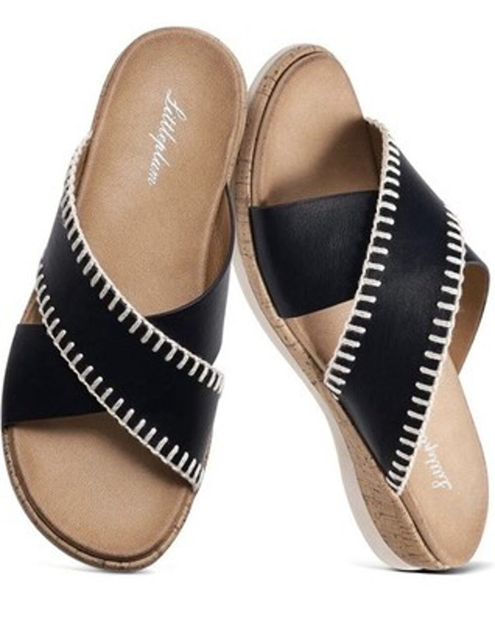 Littleplum Sandals For Women Slip On Arch Support Slides Black 39 / Us 8.5